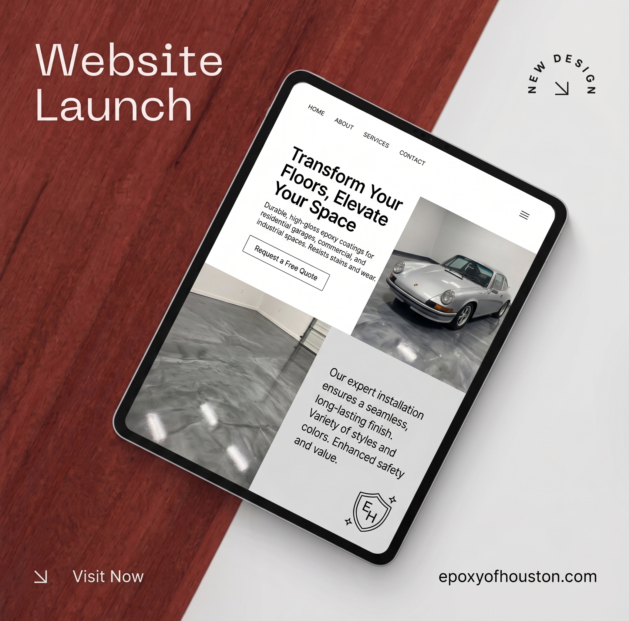 Epoxy flooring business specific website content